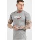 SikSilk Grey Marl Sports Muscle Fit T-Shirt